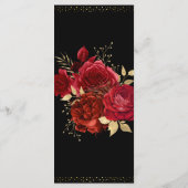 Menu de célébration des 50 ans avec des roses roug (Dos)