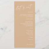 Menu de cérémonie minimaliste des Mariages (Devant)