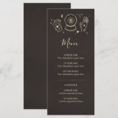 Menu de cocktail de fête d'Halloween de sorcelleri (Devant / Derrière)