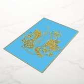 Menu de cocktail de luxe SkyBlue Gold pour soirée (Rotation)