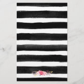 Menu de déjeuner de douche de mariée Classy Floral (Dos)