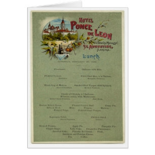 Menu de déjeuner, hôtel du maquereau De Léon, St