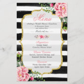 Menu de déjeuner pour la douche de mariée Classy F (Devant)