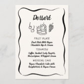 Menu de dessert et boissons à main levée moderne e (Devant)