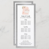 Menu de desserts du chef pâtissier de boulangerie (Devant / Derrière)