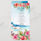 Menu de destination Hibiscus Beach Tropical (Devant / Derrière)