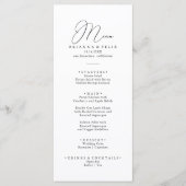 Menu De Dîner Classique Et Minimaliste (Devant)