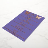 Menu de dîner d'anniversaire sur le thème du papil (Rotation)