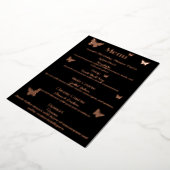 Menu de dîner d'anniversaire sur le thème du papil (Rotation)