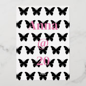 Menu de dîner d'anniversaire sur le thème du papil (Verso)