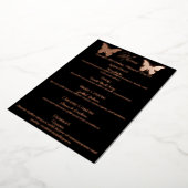 Menu de dîner d'anniversaire sur le thème du papil (Rotation)