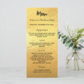 Menu de dîner de fête de Noël en or (Debout devant)