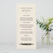 Menu de dîner de fête élégant bordeaux et or (Debout devant)