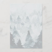 Menu de dîner de la forêt enneigée en hiver (Dos)