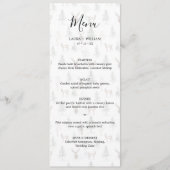 Menu de dîner de mariage de Noël Arbre à feuilles  (Devant)
