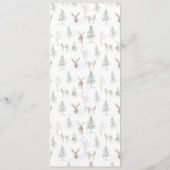 Menu de dîner de mariage de Noël Arbre à feuilles  (Dos)