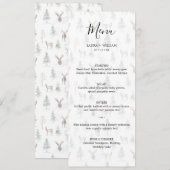 Menu de dîner de mariage de Noël Arbre à pin délav (Devant / Derrière)