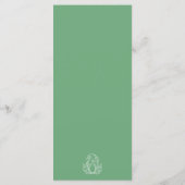 Menu de dîner de mariage élégant – Filigrane de ro (Dos)