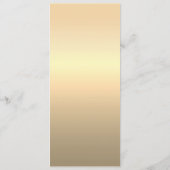 Menu de dîner de mariage élégant or noir (Dos)