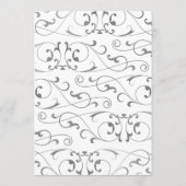 Menu de dîner de mariage en argent antique orné (Dos)