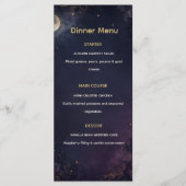 Menu de dîner de mariage gothique céleste modifiab (Devant)