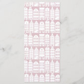 Menu de dîner de mariage hollandais des maisons du (Dos)