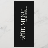 Menu de dîner de mariage noir et blanc Modern Old (Dos)
