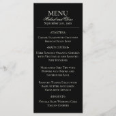 Menu de dîner de mariage noir et blanc Modern Old (Devant)