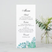 Menu de dîner de mariage succulent. Menu de fête d (Debout devant)