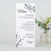 Menu de dîner de mariage Woodland Charm (Debout devant)