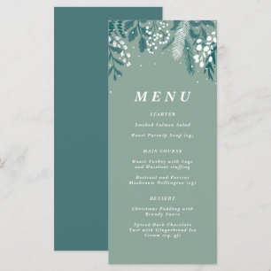 Menu de dîner de Noël au Eucalyptus givré