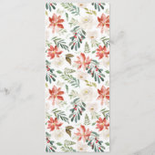 Menu de dîner de Noël aux baies de houx et florale (Dos)