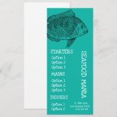 Menu de dîner de poisson de restaurant de fruits d (Devant / Derrière)