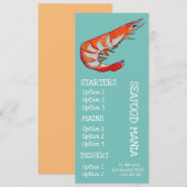 Menu de dîner de poisson de restaurant de fruits d (Devant / Derrière)