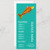 Menu de dîner de poissons de restaurant de fruits (Devant / Derrière)