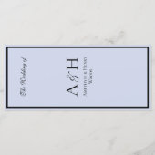 Menu de dîner de réception de mariage lavande viol (Dos)