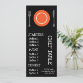 Menu de dîner de restaurant branché moderne (Debout devant)