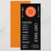 Menu de dîner de restaurant branché moderne (Devant / Derrière)