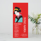 Menu de dîner de sushi de restaurant japonais de s (Debout devant)