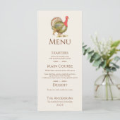 Menu de diner de Thanksgiving dinde classique (Debout devant)