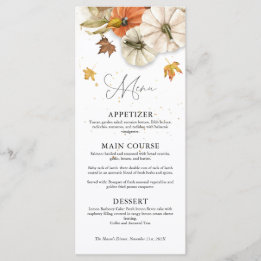 Menu de dîner de Thanksgiving rustique avec citrou