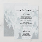 Menu de dîner de thème hivernal classique personna (Devant / Derrière)