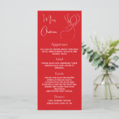 Menu de dîner du cerf rouge de la fête de Noël (Debout devant)