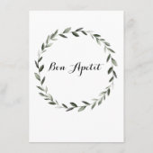 Menu de dîner large personnalisable classique (Dos)