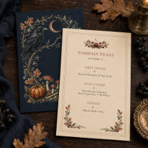 Menu de dîner personnalisé de Samhain victorien av