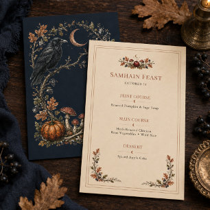 Menu de dîner personnalisé de Samhain victorien av