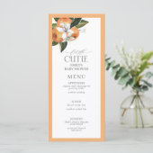 Menu de douche d'aquarelle Little Cutie Orange Cit (Debout devant)