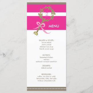 Menu de douche de hochet de bébé de monogramme