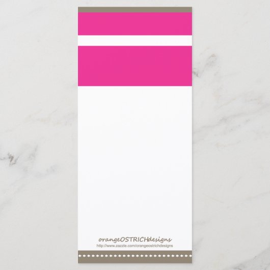 Menu de douche de hochet de bébé de monogramme (Dos)