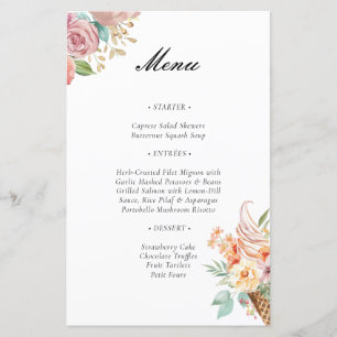 Menu de douche de mariage She's Been Scooped Up